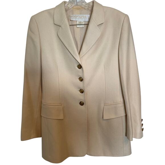 Escada by Margaretha Ley Jackets & Blazers - Escada Margaretha Ley Blazer size 38 Cream gold button
